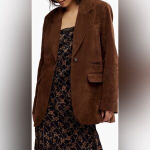 Free People Faux Suede Blazer